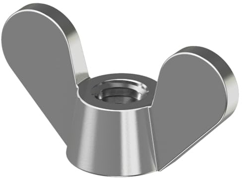 FRANTOS 10 Stück DIN 315 Flügelmuttern M12 - Edelstahl A2 I Schmetterlingsmuttern, Wing Nut - Hochwertige Flügelmutter (deutsche Form)
