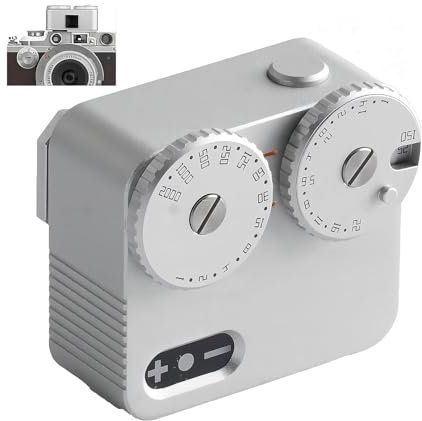 THYXGS Belichtungsmesser Für Filmkameras, Echtzeit-Belichtungsmessung, 45°-Belichtungsmessung, Zwei Einstellräder Für ISO, Blende Und Verschlusszeit, Verstellbarer Blitzschuhanschluss