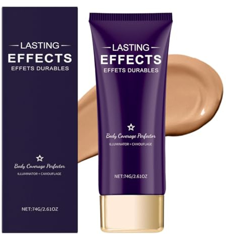 KARLOR Correcteur pour le corps, fond de teint anti-cernes pour le corps, fond de teint, illuminateur, tatouage pour les jambes, cicatrices, imperfections, maquillage des jambes (naturel)
