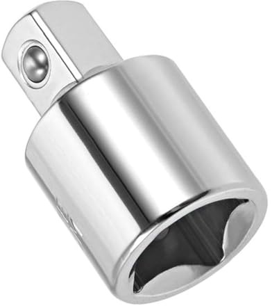 TA-VIGOR 1/2 Inch (F) to 3/8 Inch (M) Socket Adapter, Cr-V Steel Socket Reducer with Ball Detent, Chrome Finish Drive Adapter for Ratchets and Wrenches