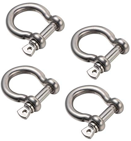 Gogogmee 4 Pièces Manille Acier Inoxydable Verrou De Manille Forme Cheval d pour Levage Et Utilisation