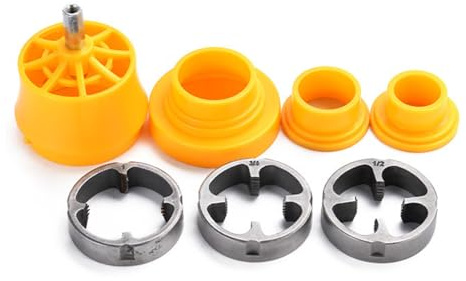 7 Strumento Per Filettare in PVC Filettatrice Per Tubi Kit Idraulico Set Infila Con 1/2 Pollice '3/4 1 Pollice Muore Rubinetto in Plastica Manutenzione Tubi Industriali