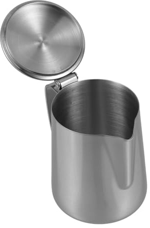 NOLITOY Bricco Latte Acciaio con Coperchio Pentolino Addensato Antiruggine per Conservazione Manico Ergonomico per Uso Domestico e Caffè
