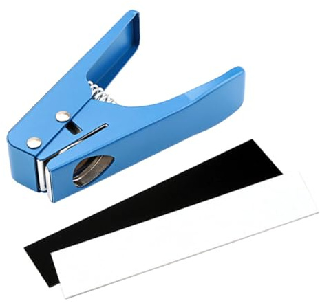 Selbstgemacht Gitarrenplektrum Stanze R26b Metall Werkzeug für Gitarrenbau | Blau, Präziser Zuschnitt, für Verschiedene Materialien, Kompaktes Handwerkzeug