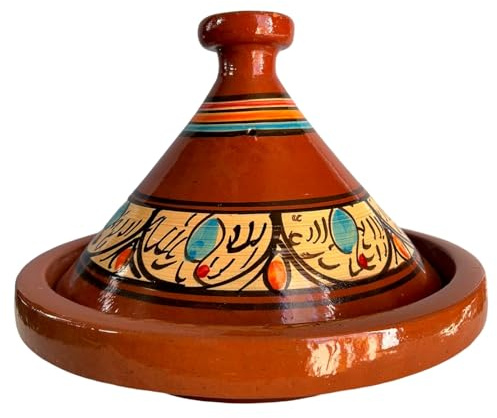 Tajine XL 35 cm in Terracotta Dipinta a Mano – Pentola Tradizionale Marocchina/Tunisina + Ebook Gratuito 2611251331
