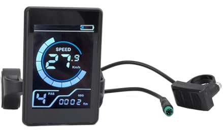 Bnineteenteam Fahrrad-Tachometer, Elektrisches LCD-Display mit NFC-Bedienfeld für Roller und Elektrofahrräder, Wasserdichtes ABS-Design, Hochauflösender Farbbildschirm, Universeller Lenker