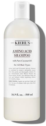 KIEHL'S Amino Acid Shampoo, 500 ml, feuchtigkeitsspendendes Volumen-Haarshampoo mit Aminosäuren, für weiche glänzende Haare