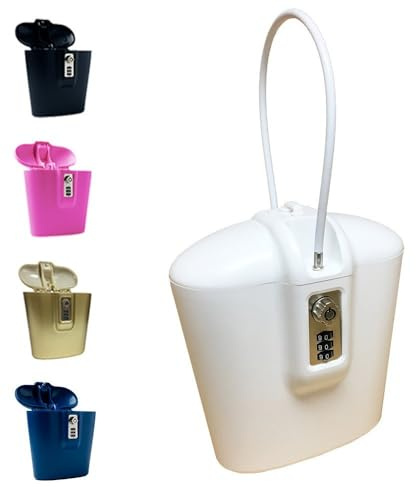 SAFEGO Coffre-fort portable intérieur/extérieur avec accès à clé et combinaison (Blanc)