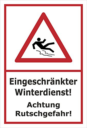 Melis-Folienwerkstatt Schild Eingeschränkter Winterdienst - 30x20cm - Bohrlöcher - 3mm Aluverbund – 20 VAR S00018-039-B