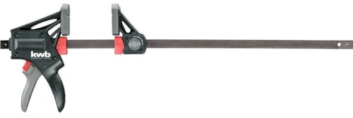 kwb Einhand-Zwinge Spann- und Spreiz-Zwinge, Spannweite 300 mm, Spanntiefe 85 mm, zum Halten, Klemmen, Verleimen u. Spreizen
