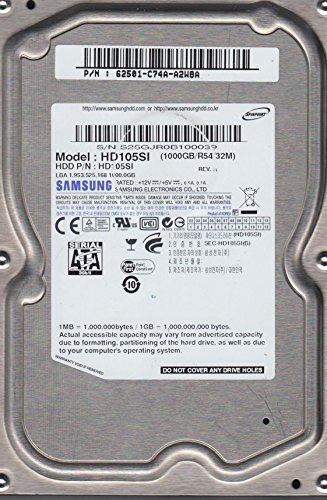 Samsung SpinPoint F3 1000GB interne Festplatte (8,9 cm / 3,5 Zoll, 5400rpm, 32MB Cache, S-ATA II)
