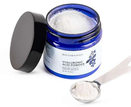 Pure Hyaluronic Acid Powder – 100% Natural, Vegan, U.S.-Made, Makes 50+ oz DIY Anti-Aging Serum – Plumps & Moisturizes for Youthful Skin – ~1,000 kDa