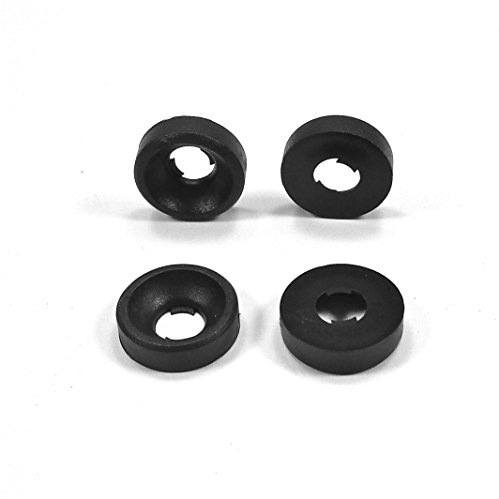 Ajile Rondelle Creuse Cuvette Enjoliveur Forme Cylindrique en Plastique Polyamide NOIR pour Vis Tête Fraisée Diamètre Filetage Métrique 4 mm M4 - Sachet de 50 pièces - RCF104x50-FBA