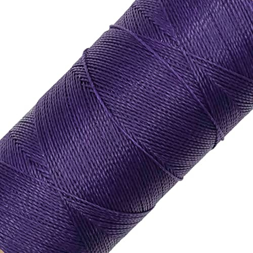 LINHASITA Bobine de Fil ciré 100 g/360 m Épaisseur 0,5 mm Polyester pour macramé 30 Couleurs - Violet