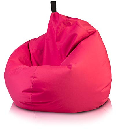Ecopuf Oscar Outdoor - Pouf a pera, sako, poltrona Cuscino morbido con imbottitura - Per bambini e adulti - Per la casa e l'esterno - Poliestere resistente, con maniglia - 90x110cm - M4