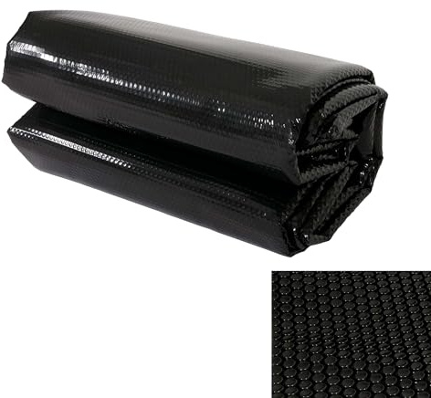 Pool-Abdeckung Wärmeplane Abdeckplane Solarplane Solarabdeckung, Stärke: 400 µm - rechteckig 8x4m schwarz