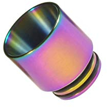 Armerah Anti Spit Back 810 Drip Tip eCig Mouthpiece Short/X-Wide Steel Rainbow Single