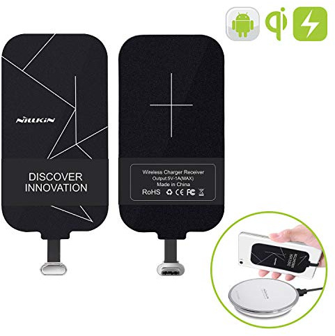 Nillkin Wireless Charger Receiver Type-C for Google Pixel 2XL,Galaxy A20,LG stylo 4/5,MOTO G7,OnePlus 6/6T/7 Pro and Other Small Size Type C Phones