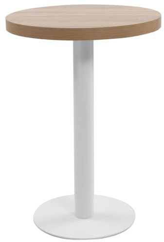 vidaXL Mesa de bistró MDF marrón Claro 60 cm