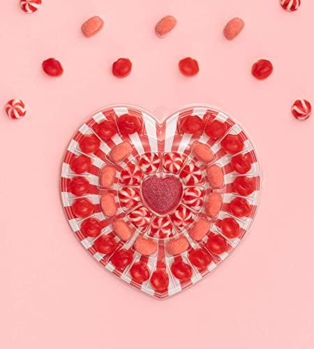 Gommy's Factory LOVE&KISSES (Sin Gluten). Tarta Regalo de Gominolas con Forma de Corazón, 41 Golosinas, 250 g