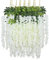 Paquete de 12 flores artificiales de glicina, planta de guirnalda, vid de flores colgantes falsas, para decoración de boda, jardín, fiesta en casa