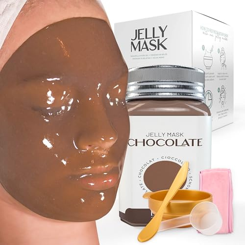 BRÜUN – Peel-Off-Gelee-Maske, Premium-Qualität, modellierendes Schokoladenglas-Maskenpulver für Gesichtsmaske, ideal für Kosmetikerinnen, Spa-Hautpflege, Hydro-Gesichtsmaske