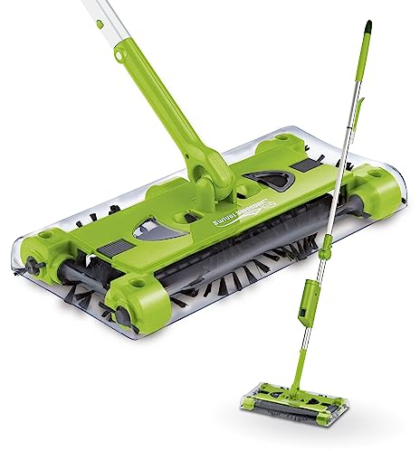 Swivel Sweeper Scopa a Batteria con Funzione mop - Senza Filo, Senza Sacco e Ricaricabile - Scopa per Pavimenti con snodo per la Schiena e Rotazione a 360° - Pulizia Senza Fatica