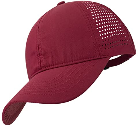 Gisdanchz Casquette Femme Casquettes Running Hommes Baseball Visiere Casquette Femme Ete Noir Garçon Enfant Ete Casquette Noire Visiere Femme Sport Cap Running Hat Men Golf Hat Women Bourgogne
