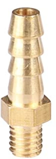 EVANEM 5 Stück Schlauchtülle Metrisches Außengewinde Messing Rohrverschraubung Kupplung Stecker Adapter, for DIY Outdoor Schlauchadapter (Size : M8x1.25 to 6mm)