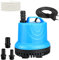 20W 1500L/H Mini Wasserpumpe, Aquariumpumpe Springbrunnenpumpe Klein Tauchpumpe, Ultra Leise Aquarium Pumpe Förderpumpe mit 3 Düse & 1,5 m Schlauch für Teiche, Aquarium, Garten, Brunnen (Blau)