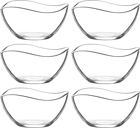 CLEARFEE Glasschalen-Set 6-12tlg. aus hochwertigem Glas 215 ml oder 310 ml Schalen Dessertschale Vorspeise Bowl Glasschüssel (6Stk. 310 ml)
