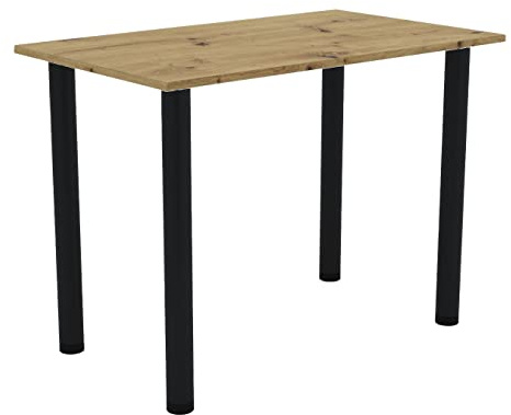 AKKE Esszimmertisch 100 cm x 60 cm Esstisch Kleiner Tisch Küchentisch Schreibtisch Dining Table Esszimmermöbel Schwarze Beine