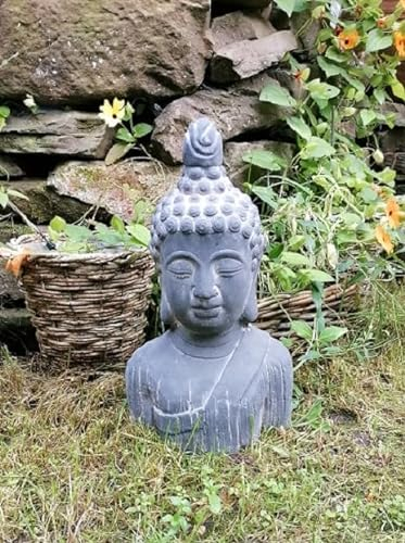 Generisch NEU !! Buddha aus Beton/Zement ca. 37 cm hoch Garten Dekoration Skulptur Figur Buddhismus Meditation Feng Shui Indien Religion Kultur Statue Zen
