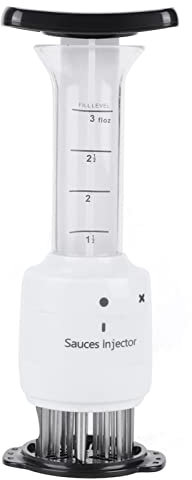 Inyector de Carne Profesional para Carne, Adobo, Condimento, Inyector de Carne de Acero Inoxidable, Kit de Jeringa, Ablandador de Gran Capacidad, Herramientas, Accesorio de