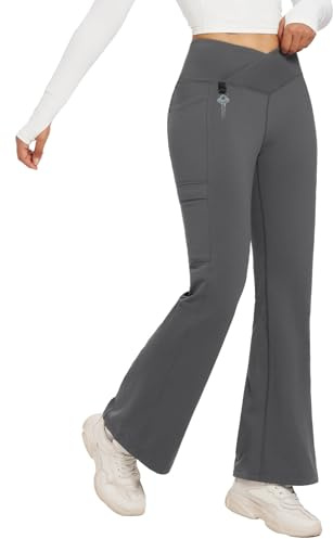 baleaf Thermoleggings Damen Winter Outdoorhose XS-2XL | 74CM Fleecegefütterte DWR-Beschichtung Wasserabweisend, 4-Wege-Stretch Stoff, V-Crossover Highwaist für Wander Camp Ski