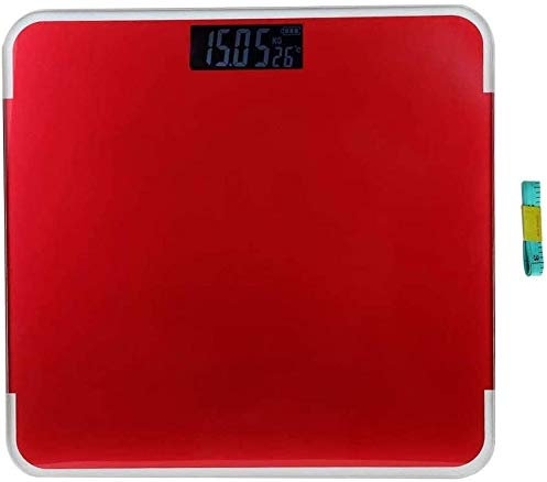 LEONYS Échelle de Salle de Bains du Corps numérique de Haute précision avec Une Plate-Forme Ultra Large et Un écran LCD rétro-éclairé Facile à Lire, mesurer Le Ruban corporel Inclus, 440 Livres (Colo