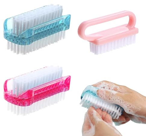Mlysnd Spazzolino Unghie Mani, Spazzolino per Unghie Mani, 3 Pezzi Doppia Faccia Spazzolino Unghie Plastica Spazzola per Unghie Ideale per La Pulizia Delle Unghie e La Pulizia dei Palmi