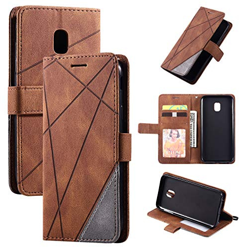 QiongniAN kompatibel mit Nokia 3 Hülle Leder,kompatibel mit Nokia 3 TA-1020 TA-1032 Hülle Klapphülle Handytasche Case Brown