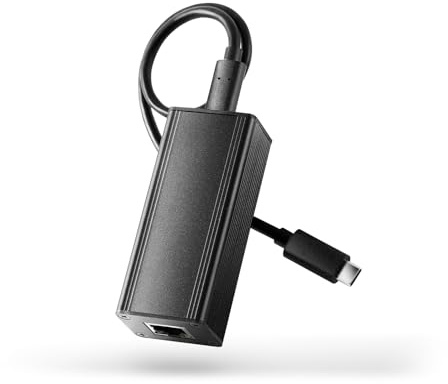 REVODATA 2.5G 45W Adaptateur PoE à USB-C, Sortie Type-C Power & Ethernet 2 en 1, Chargement Max 20V 45W et débit 2.5Gbps pour Smart Phone/Tablet/Laptop, Compatible IEEE802.3af/at (2.5GPD2CBT-20V)
