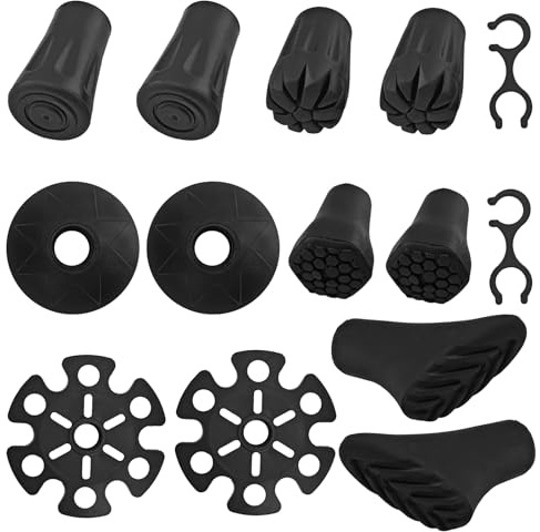14Pcs Walking Stöcke Gummipuffer,Gummipuffer für Wanderstöcke | Gummipuffer Nordic Walking Stöcke,Wanderstöcke Gummipuffer für die meisten Berg und Wanderstöcke