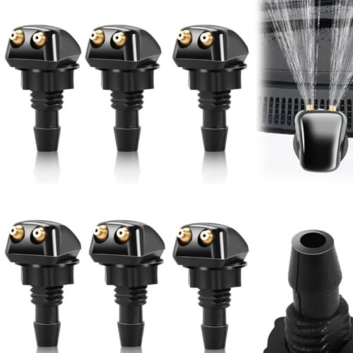 6 ugelli per lavavetri, ugelli per il lavaggio dei vetri, ugelli per tergicristalli anteriori, spruzzatore universale per parabrezza