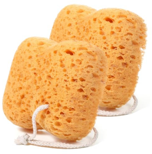 AOZUO 2 spugne da bagno, più grandi spugne da bagno a nido d'ape per doccia e corpo, spugna esfoliante per doccia, schiuma densa per una pulizia delicata e profonda per donne e uomini