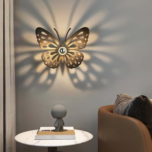 AoLa LED Wandleuchte Tier Schmetterling Wandlampe mit Lichteffekt Schmetterling Lampe 3 Farbtemperaturen 3000K/4000K/6000K Modern Wand Art Deko Wandbeleuchtung Nachttischlampe für Kinder Schlafzimmer