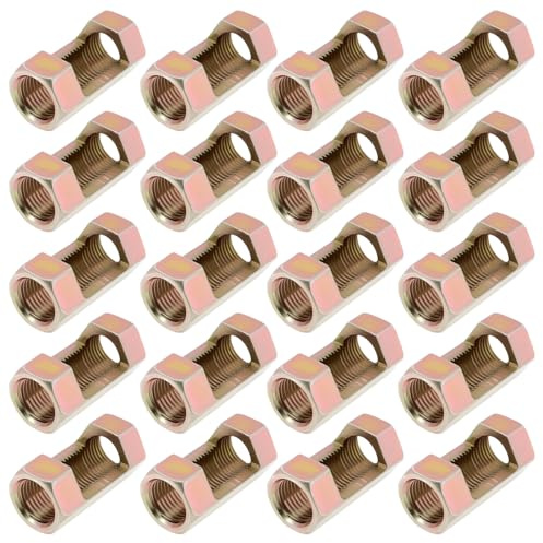 Create idea 20 Stück M10 X 30 Mm Gewinde Sechskant Offene Mutter Geeignet für Höhenlampe Reparatur M10 Gewinderohr