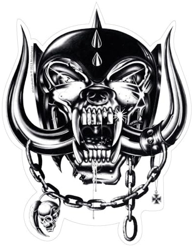 Großer Aufkleber der Kultband Motörhead Motiv Warpig schwarz, ca. 25x19 cm