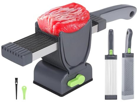 Trancheuse à viande manuelle pour bœuf, poulet, poisson, outil de tranchage multifonction pour la cuisine et la viande, couperet avec base d'aspiration