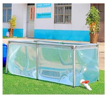 Estanque de Lona para Peces, Piscina elevada, Piscina de Lona Transparente, Piscina Infantil de PVC Transparente de 1,3 mm de Grosor, fácil de observar para la cría de koi en Tanques de Agua