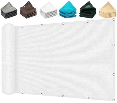 Sun Shade Sail 125 x 205 cm Rectangle Breathable, Sun Protection, Anti-Uv, Durable, Sunscreen Awning Canopy, with Free Rope, Grommets for Garden Patio Balcony Pergola, White