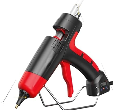 Pistola Colla a Caldo, Pistola for colla a caldo 300w Display digitale Temperatura regolabile Ugello in rame Utilizzare penne for colla da 11 mm Strumento for la casa fai da te Pistola for colla termi