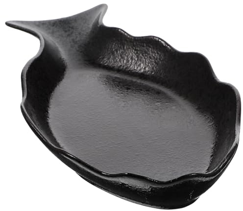 ROMISBABA Ceramic Steamed Fish Tray Fish-Shaped Dish for Dinner Plates for Home Supplies and Pasta Plate Use Made of Ceramic Material
